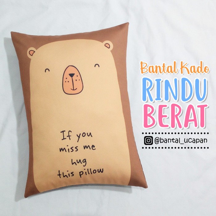 

BMR-142 Bantal Kado & Hadiah Romantis Tema Hug Me 30x40cm - Ready - NO