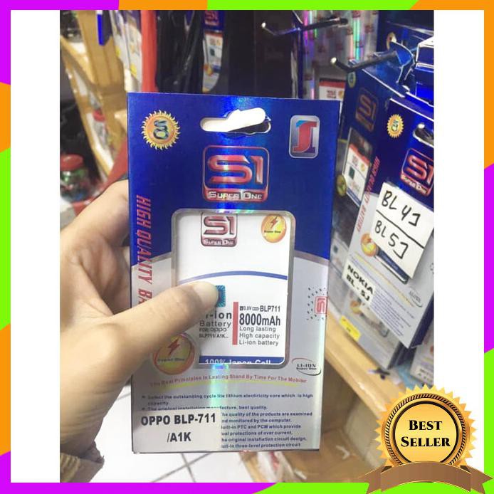 Acc Hp Baterai Oppo A1K Blp711 8000Mah Double Power Super One S1