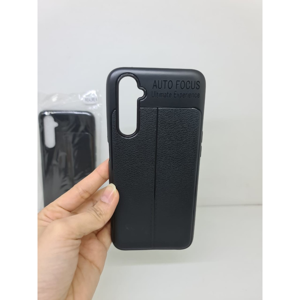 Auto Fokus Realme 6 6.5 inchi Leather Soft Case REALME 6 AUTOFOCUS Motif Kulit Jeruk