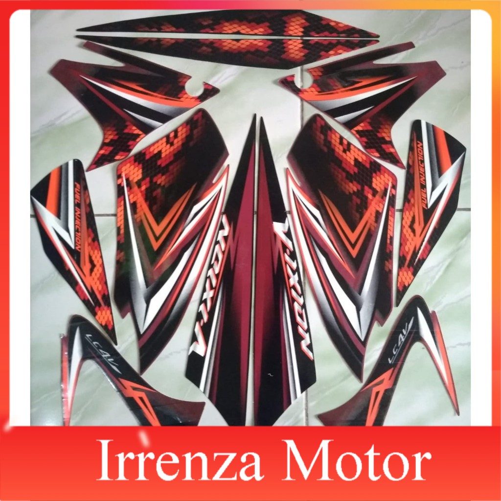 striping stiker yamaha vixion old 2009 merah