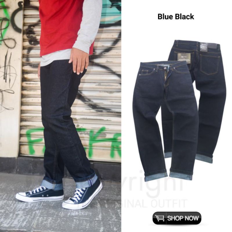 CELANA JEANS BLUE BLACK PRIA / CELANA JEANS PRIA /CELANA SKINY PRIA / CELANA JEANS ORIGINAL OUTFIT / CELANA RIPPED BLACK / CELANA PENSIL PRIA