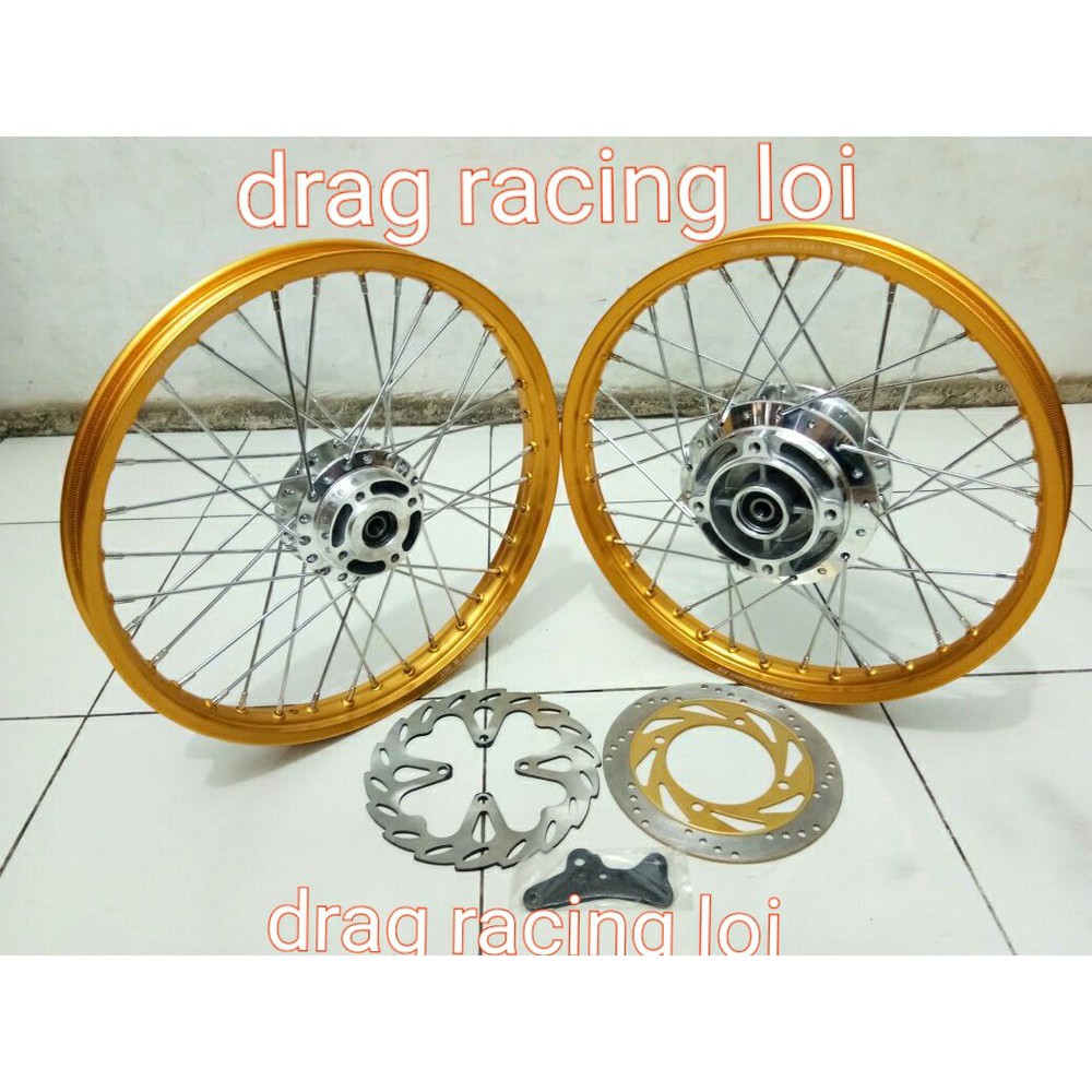 velg jari jari tromol ring 17 paketan motor. ninja r. rr. cod 41