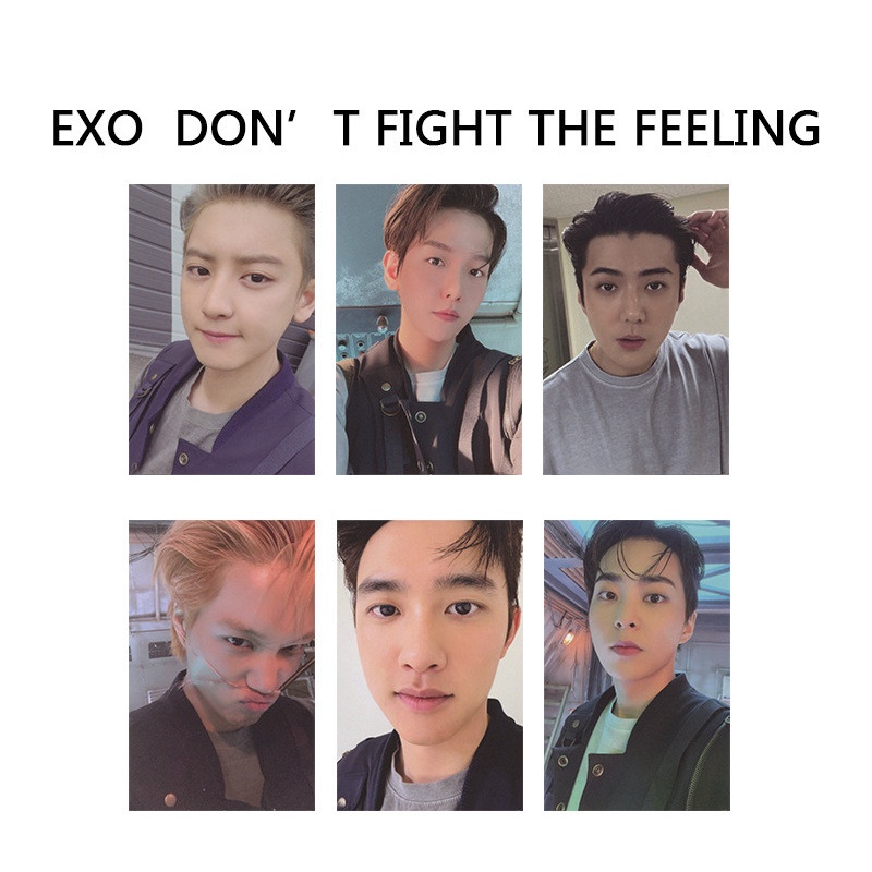 6 / 7Pcs Kartu Pos LOMO Kpop EXO Album Don 't FIGHT THE FEELING