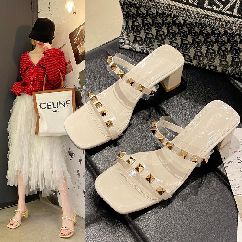 SEPATU WANITA HEELS PLATFORM MULES SHOES FASHION J 7793 (SALE)