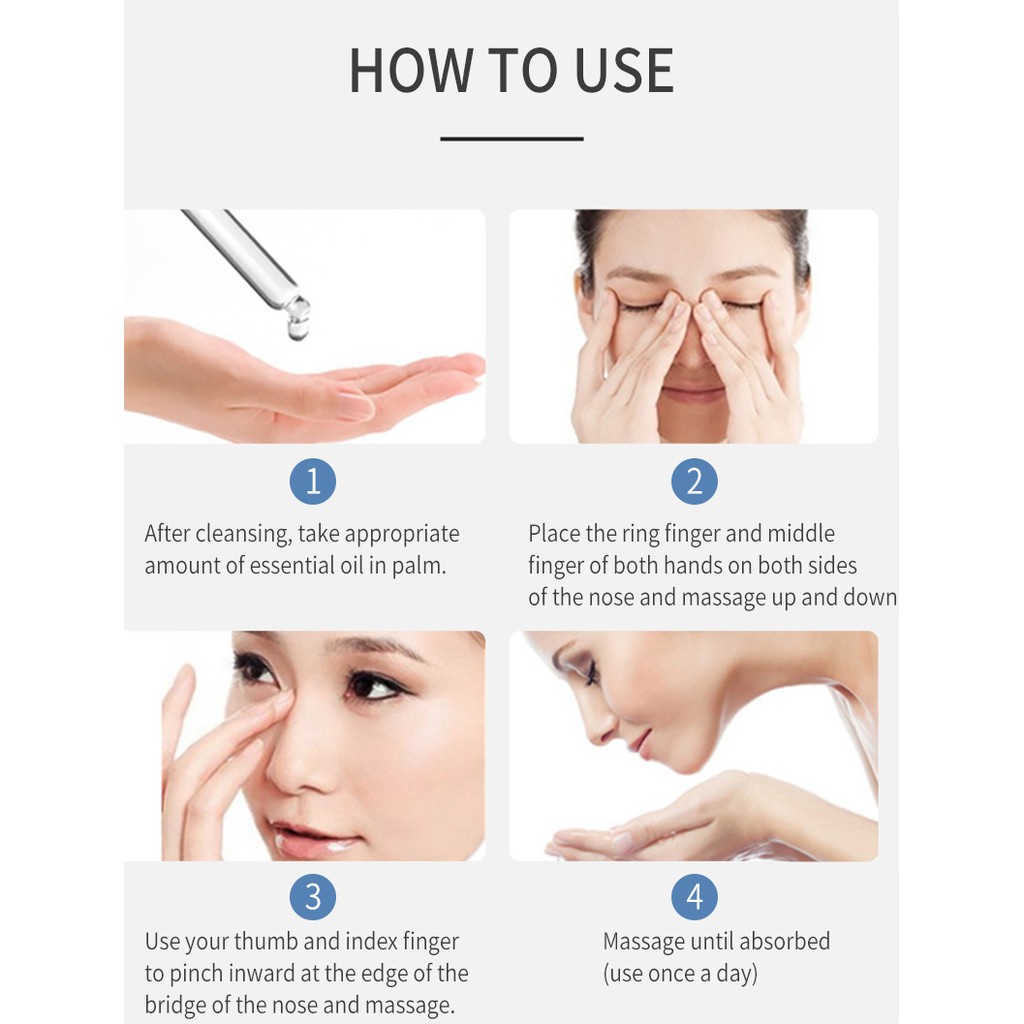 Minyak esensial hidung Minyak esensial pelembab Pijat minyak esensial untuk memperbaiki hidung