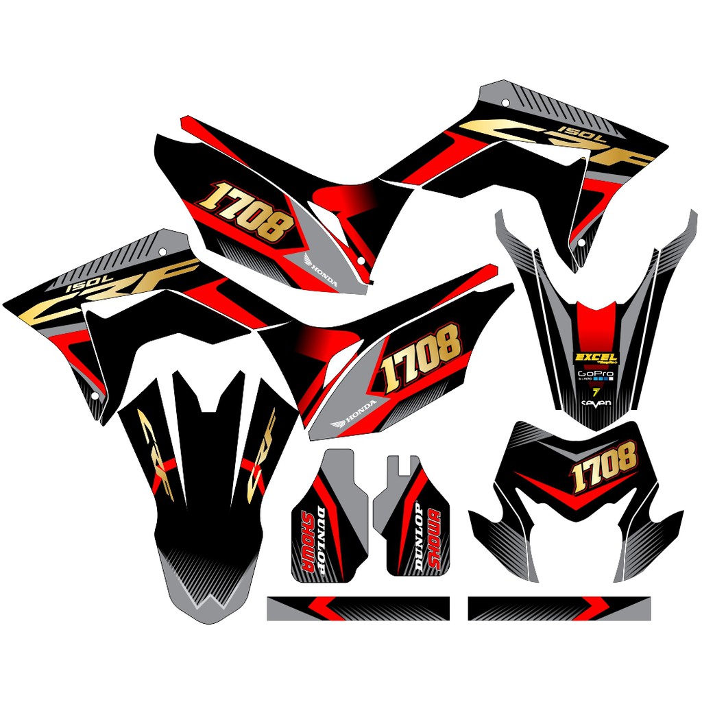 Sticker DECAL CRF 150 L Bisa Custom Stiker Honda CRF 150 L  (42)