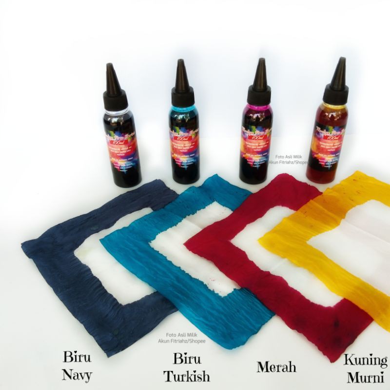 4 Pcs TieDye @250ml Pro series Tie dye Kit pewarna tekstil kain kaos diy jumputan shibori remasol