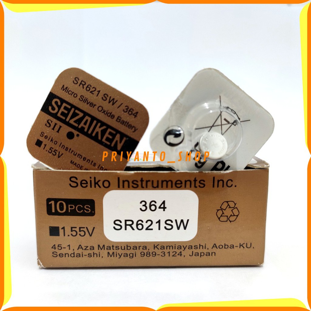 BATRE SEIZAIKEN SR621SW SR621 SR 621 SW 364 BATTERY BATERAI SEIKO JAM TANGAN ORIGINAL