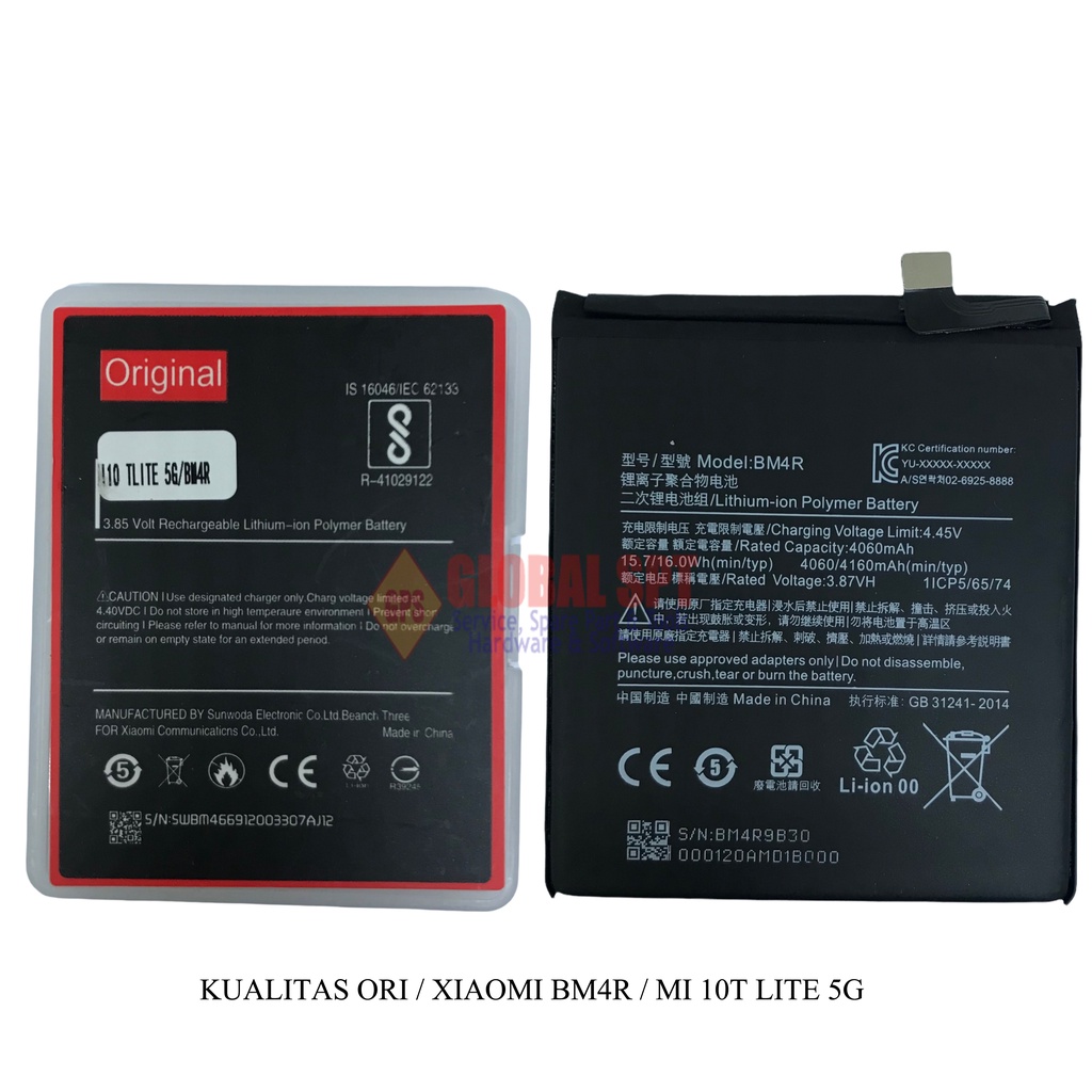 KUALITAS ORI / BATERAI XIAOMI BM4R / BATERE MI 10T LITE 5G / BATRE MI10T LITE 5G