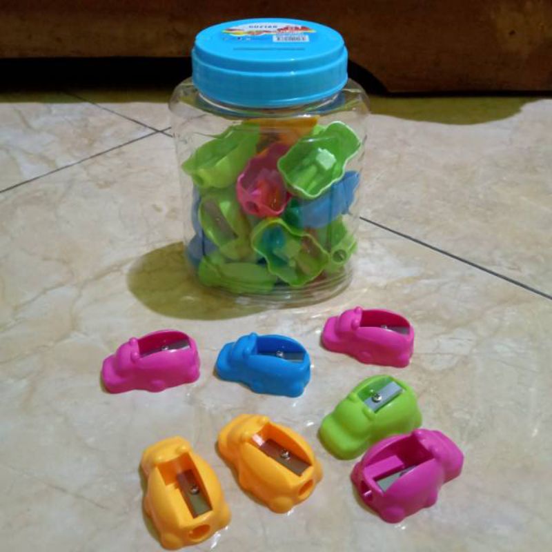 

ECER ( 1 PCS ) Serutan Ongotan Rautan Pensil Toples Motif Karakter Lucu