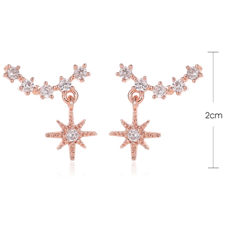 Anting Pejantan Bintang Korea Anting Lucky Six Star Anting-Anting Aksesoris Fashion