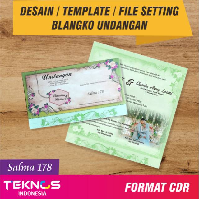 TEMPLATE UNDANGAN PERNIKAHAN - DESAIN UNDANGAN BLANKO SALMA 178