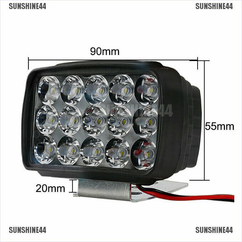 [sun44] Lampu Sorot 15 LED 1000LM untuk Motor / ATV / UTV / Skuter [Bi &amp; fi]