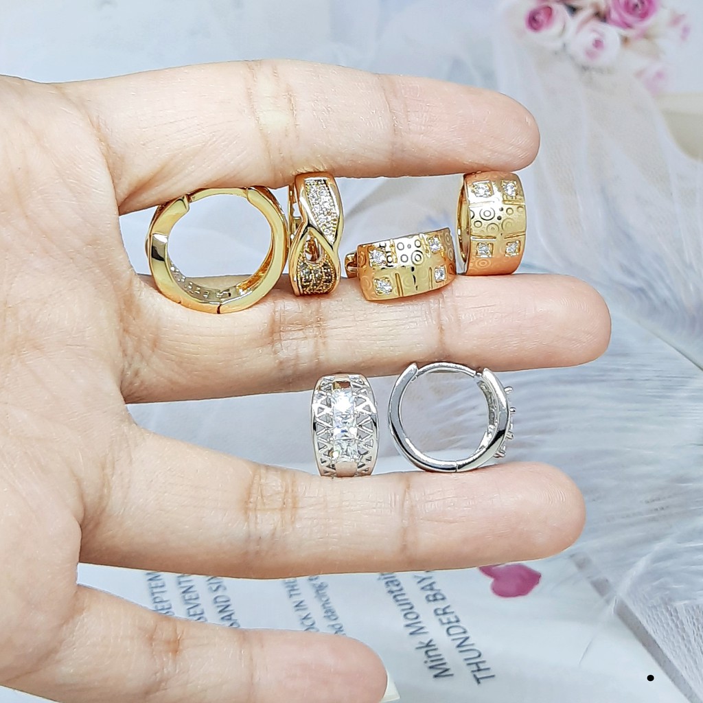 Anting Putih Silver Tusuk Batu Permata Xuping Asli - BE321