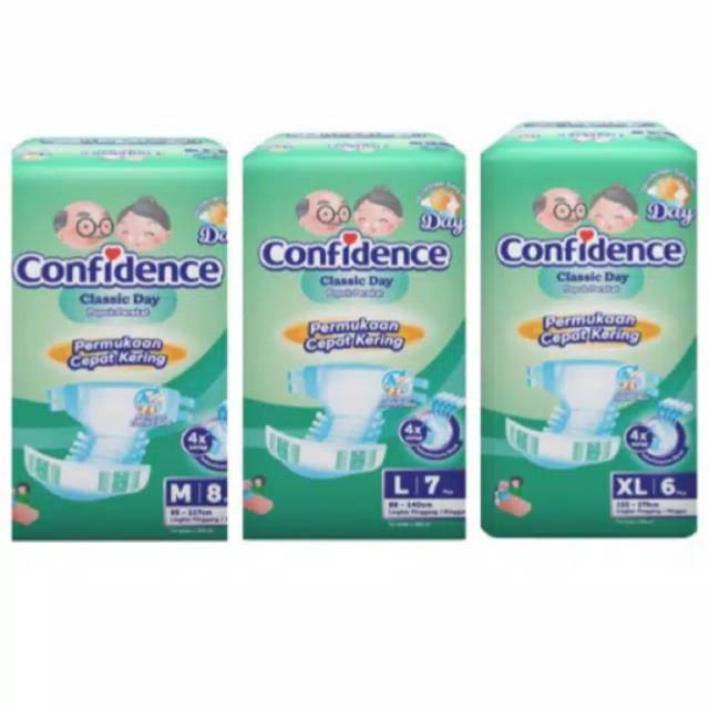 Confidence Classic Day Popok dewasa Perekat jumbo
