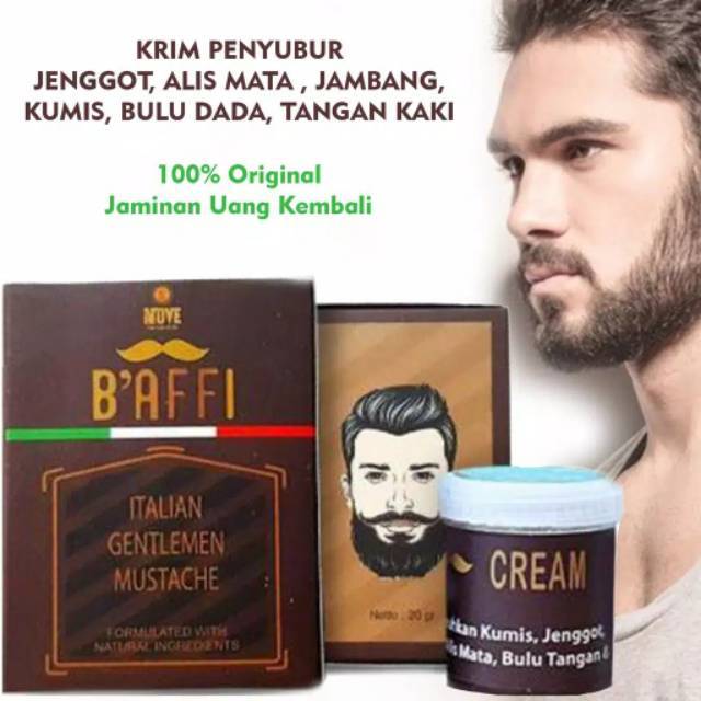 [ORI] Baffi Cream Penumbuh Kumis Jenggot Jambang - Italian Gentleman Mustache