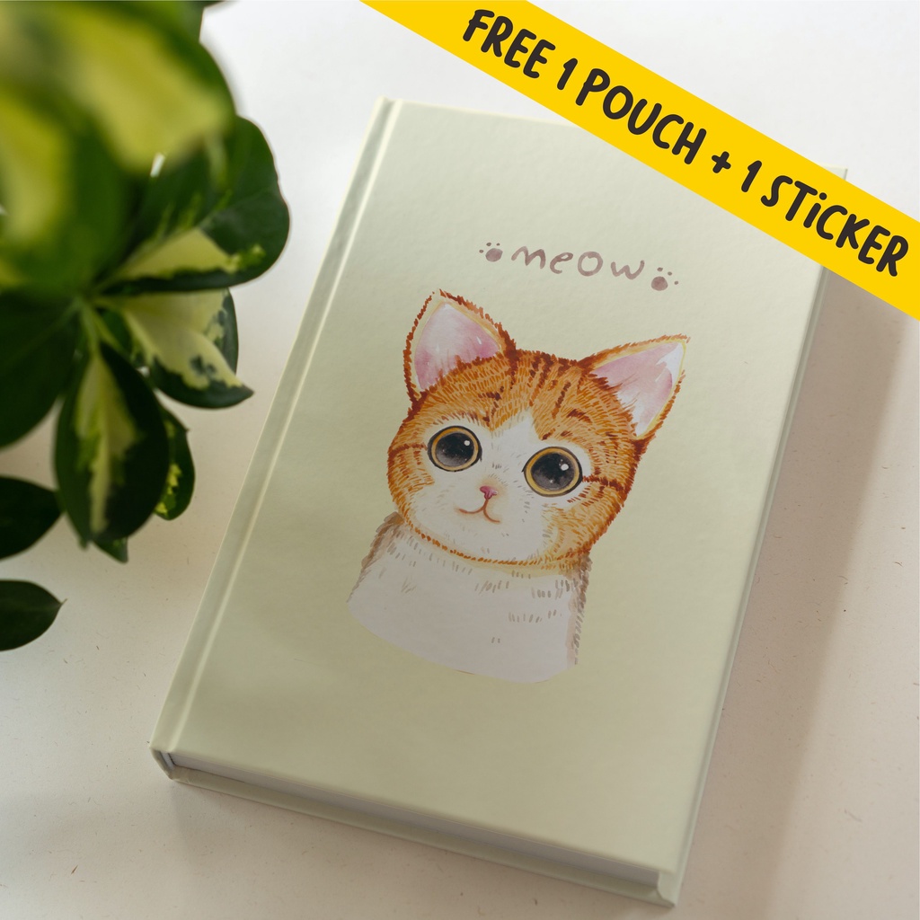 

Buku Notebook Catatan Diary Planner Journal Agenda, Polos dan Dotted Kucing Meaow