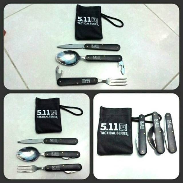 Sendok Garpu Pisau 511 Set, Sendok Camping, Garpu Makan, Pisau Dapur