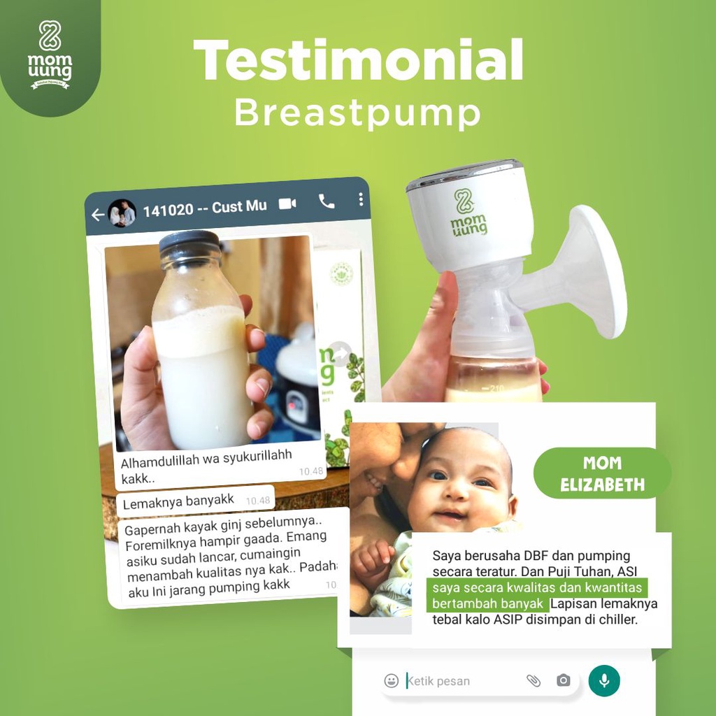 MOM UUNG ELECTRIC PORTABLE BREASTPUMP-POMPA ASI