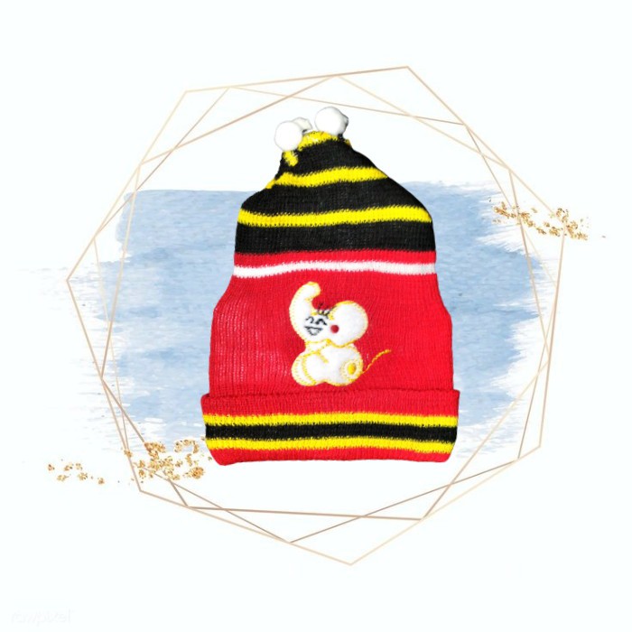 Topi Bayi Bahan Rajutan | Topi Bayi Lucu | Topi Pom Pom