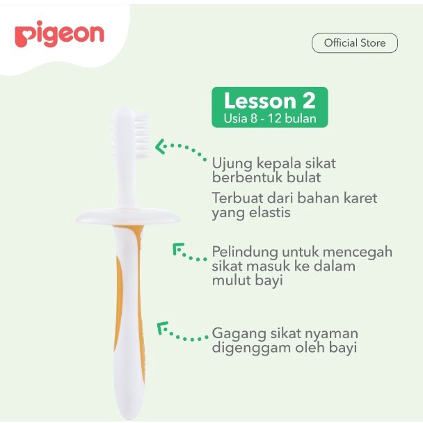 PIGEON Training Toothbrush Lesson-2 / Sikat Gigi Bayi Sikat Gigi Step 2