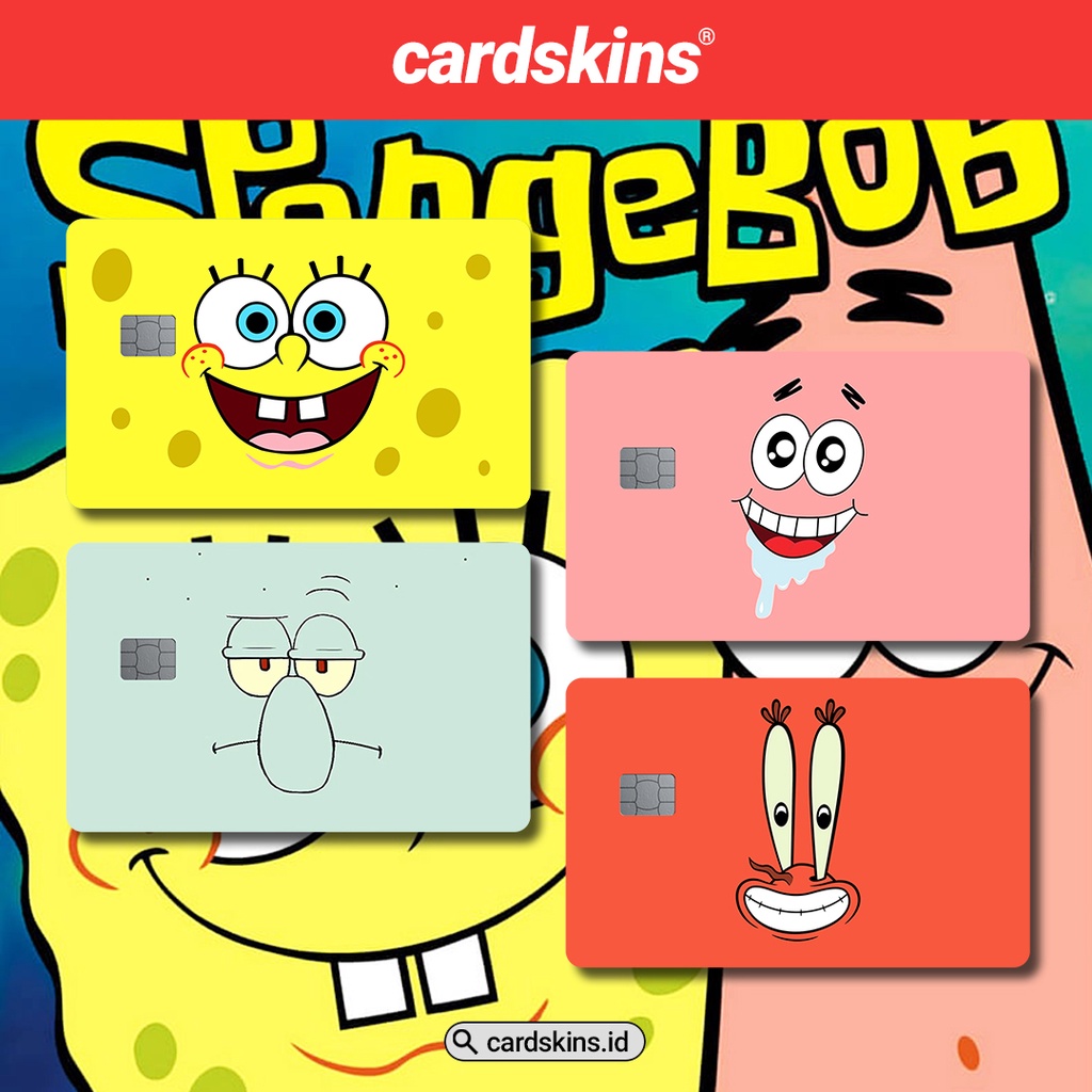 SPONGEBOB EDITION PT2 | GARSKIN / STICKER KARTU ATM / SKIN KARTU ATM / DEBIT / CREDIT / EMONEY / FLAZZ | CARDSKINS