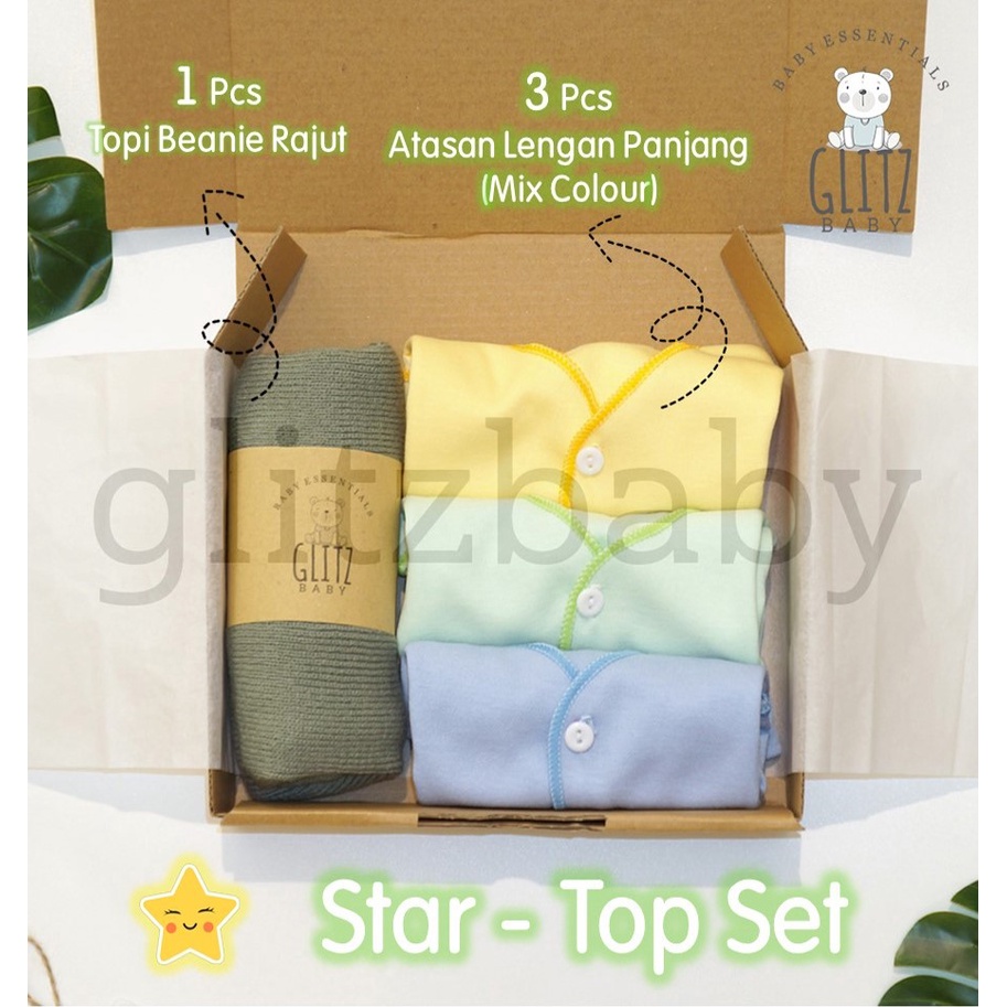 Hampers Bayi Kado Lahiran Newborn Gift Set - Glitz Baby Glitzaksesoris-Star Top Set