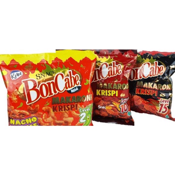 

BONCABE MAKARONI KRISPI REGULER BERAT 30 GRAM LEVEL 2 10 15 PACK KOBE SNACK CEMILAN GROSIR MURAH MAKANAN RINGAN CRISPI SACHET RENCENG