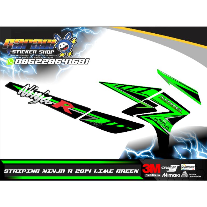 striping ninja r 2014 lime green