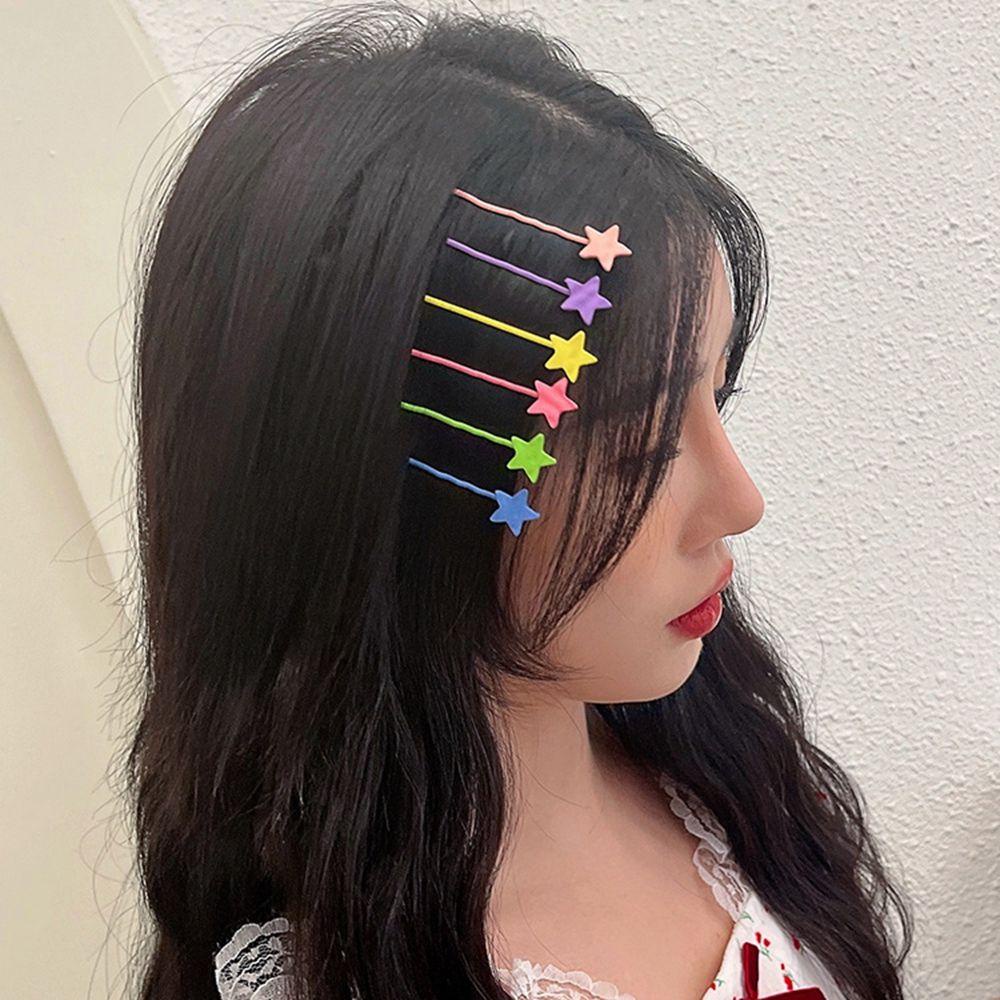 [Elegan] Set Jepit Rambut Lucu Cute Barrette Sweet Simple Candy Colors Smiley Mickey Butterfly Star Bow Knot Gaya Korea Hair Clip