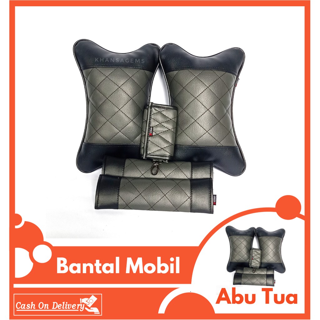 Set Bantal Mobil Premium 3 in 1 Bantal Seatbelt dan Kunci STNK Aksesories Mobil