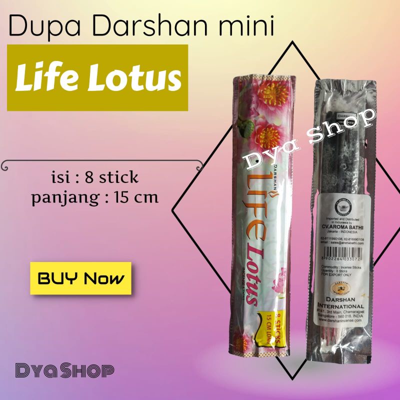 Dupa mini life Lotus Dupa mini wangi isi 8 stick