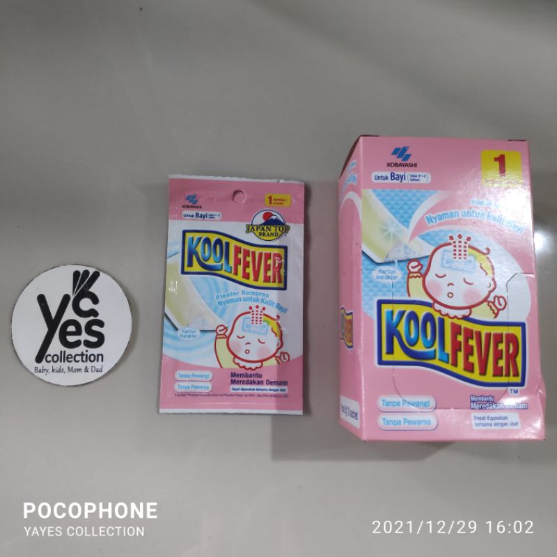 Koolfever Kompres Demam Bayi Newborn 0 - 2 Tahun Anak 2+ Thn 1 Sachet isi 1 Lembar koolfiver koolviver Plaster Penurun panas kulfever kolvifer