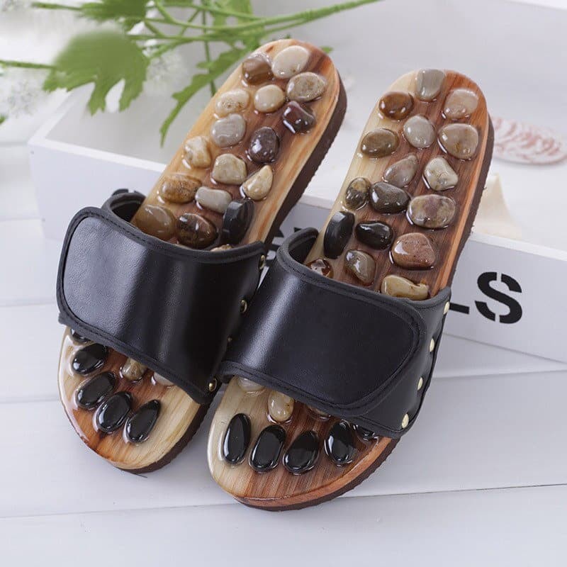 Sandal Batu Giok Agate Kesehatan | Refleksi | Sandal Terapi Kesehatan | Bisa COD