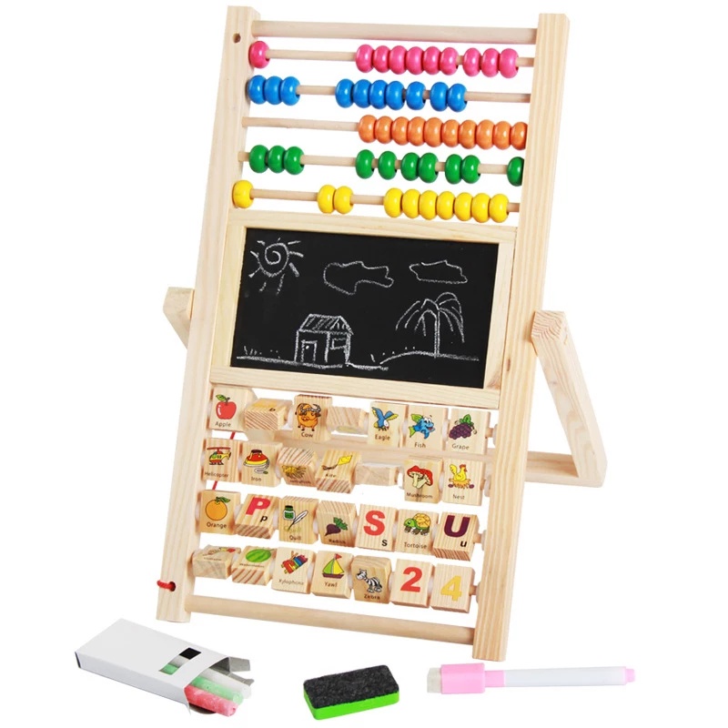 ABC Sempoa Board Papan Mainan Anak Papan Tulis Anak  Puzzle Anak Wooden Toys Mainan Kayu Puzzle Huruf Puzzle Alphabet