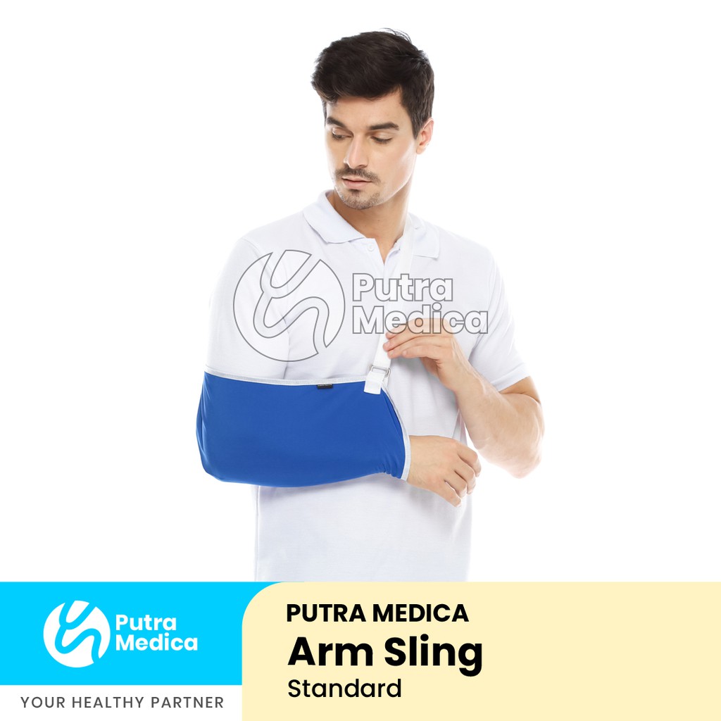 Putra Medica Arm Sling STANDARD / Penyangga Tangan Cedera / Gendongan Lengan Siku Patah Tulang