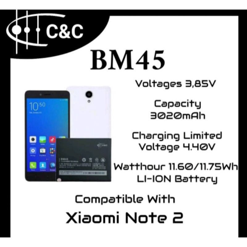 Baterai Redmi note 2