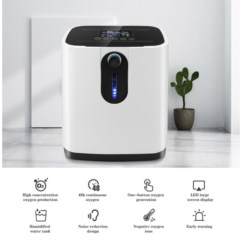 YZ-1F Oxygen Concentrator Rumah Mesin Pembuat Oksigen Home 1-7 Liter