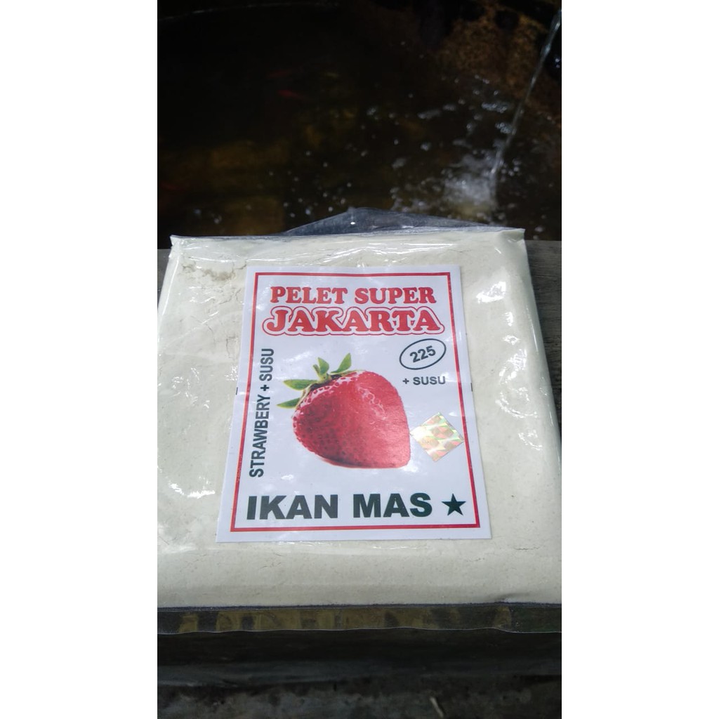 PELET SUPER JAKARTA 225 - UMPAN IKAN BERQUALITAS - PELET IKAN SUPER STRAWBERRY