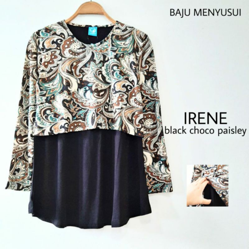 MAMIGAYA Nursing Wear IRENE Serie Baju Hamil Menyusui Lengan Panjang