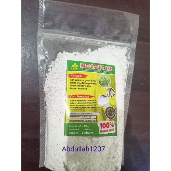 Tepung garut / tepung garut asli / tepung pati / PATI garut