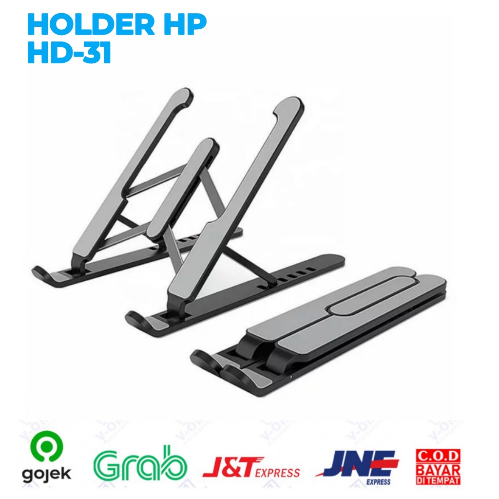 Trend-Holder Meja Hp Mini HD 31 / Stand Lipat Meja Hp Anti Slip / Dudukan Tablet Hp