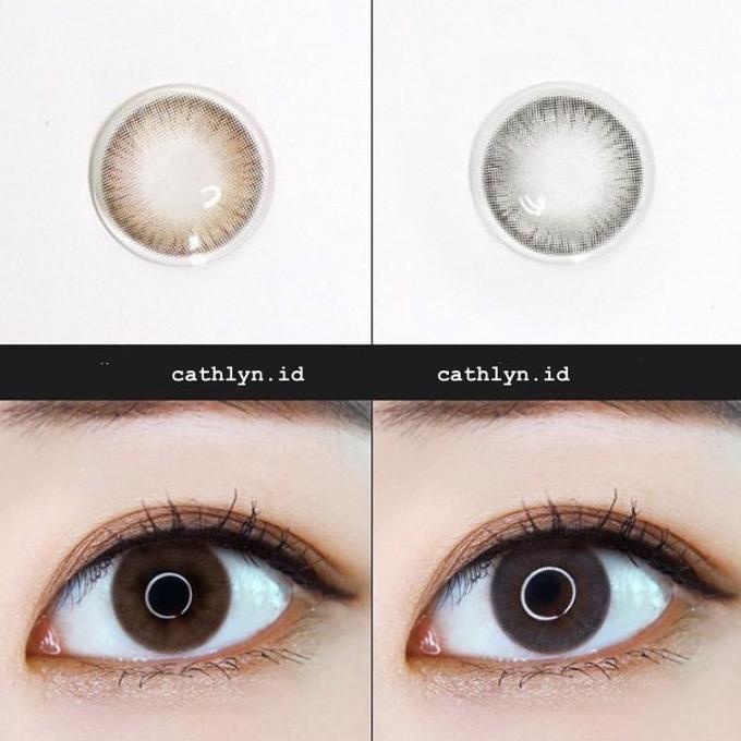 SOFTLENS KITTY KAWAII MINI FALLING BROWN & GRAY / SOFTLENS MINUS