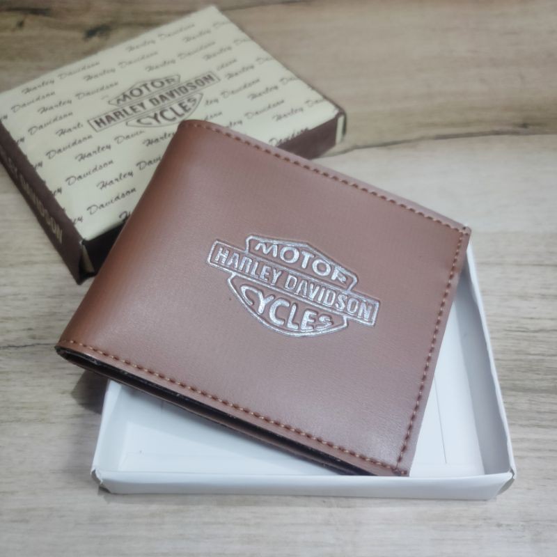 Dompet pria dompet kulit pria pendek / dompet pendek lipat