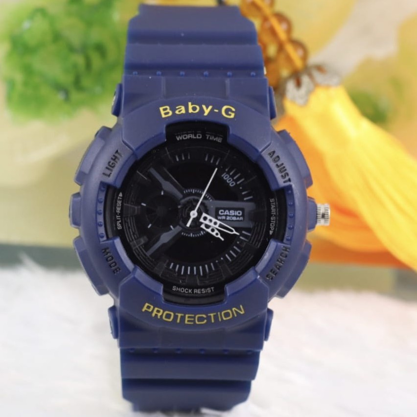 Tanpa Box / Jam Tangan Gshock Casio BabyG Ga110 Navi Kuning Cewek