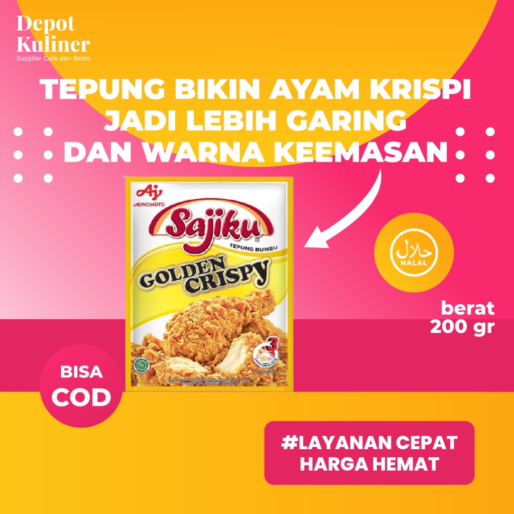 Tepung Bumbu Sajiku 200GR Ayam Krispy Golden Crispy