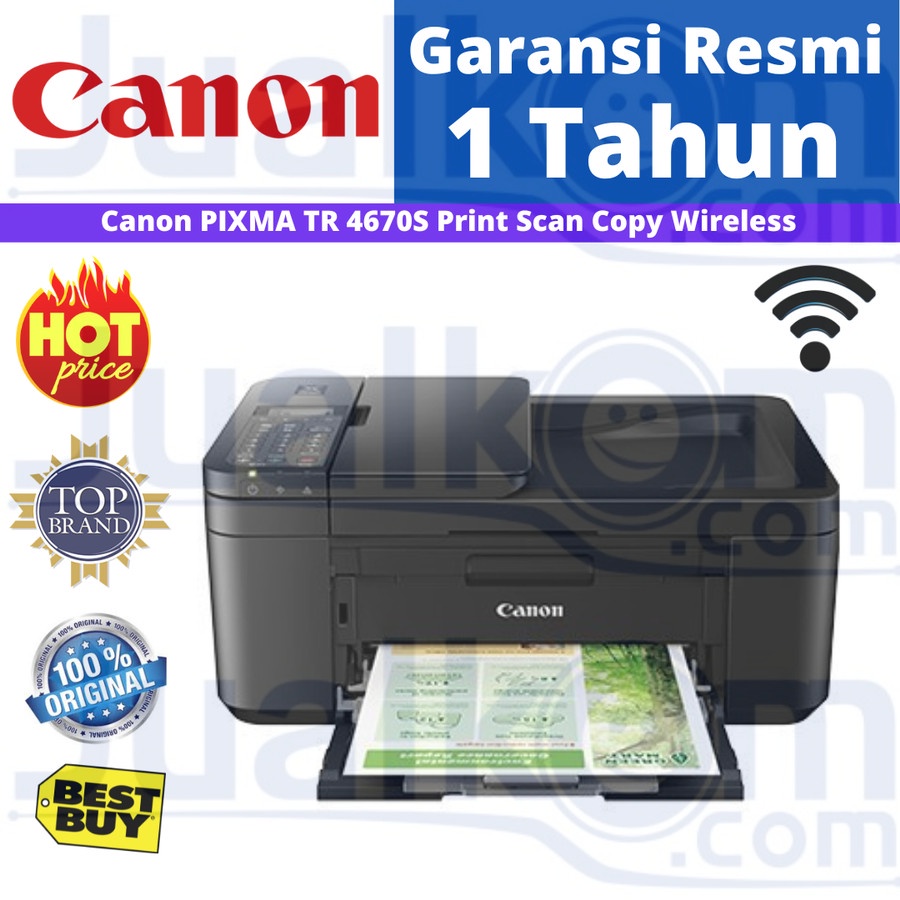 Canon Pixma TR4670S TR 4670S Print Scan Copy Wireless Resmi