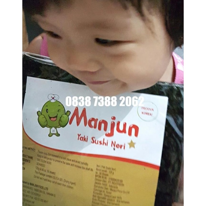 

Manjun Sushi Nori Kemasan 50 Lembar Rumput Laut Yaki Sushi Nori