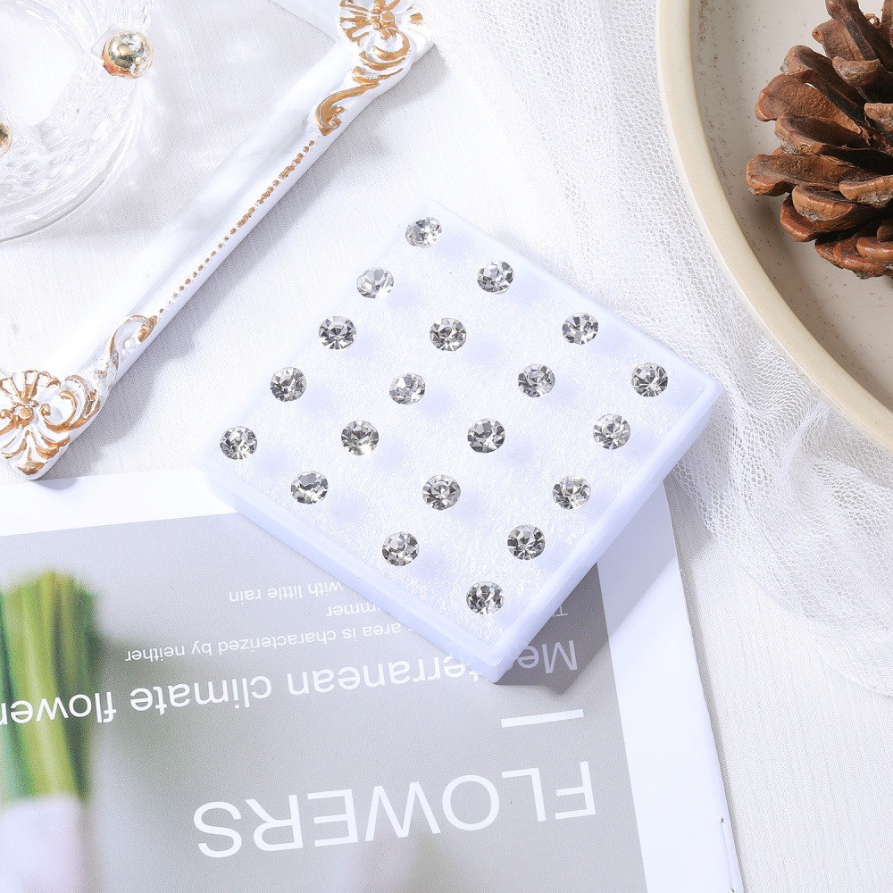 10 / 20 Pasang / Set Anting Stud Hypoallergenic Bahan Plastik Warna-Warni Ukuran 0.8Mm Untuk Wanita