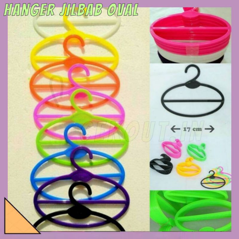 HANGER JILBAB OVAL PER PCS/GANTUNGAN SYAL JILBAB/ BERGO BENTUK OVAL GANTUNGAN MUKENA